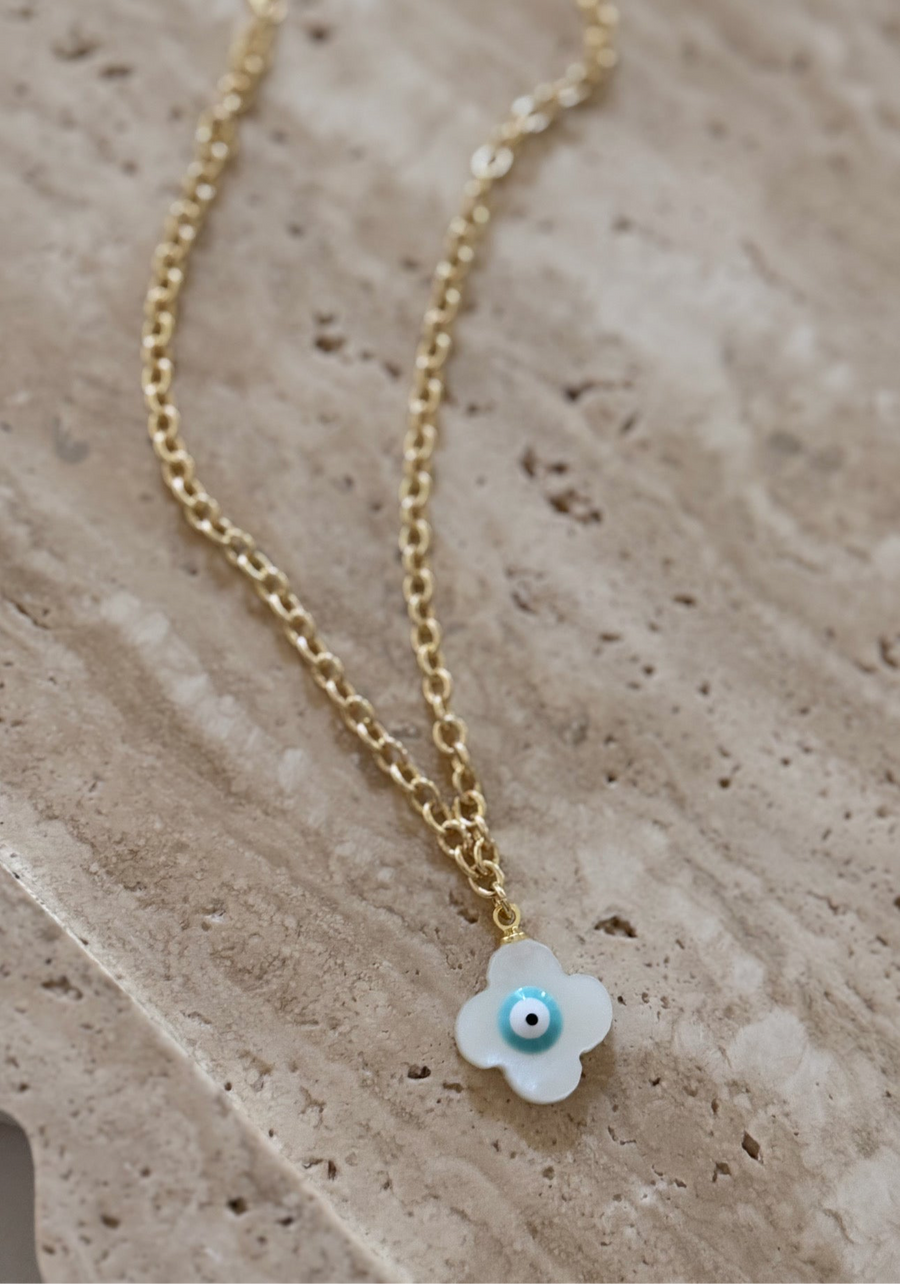 Clover Evil Eye Necklace