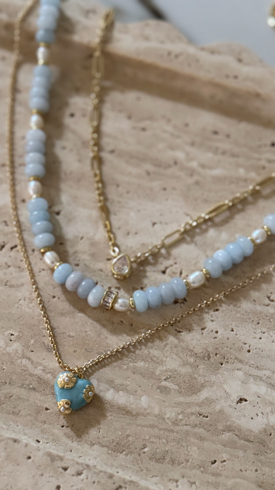 Denim & Pearl Heart