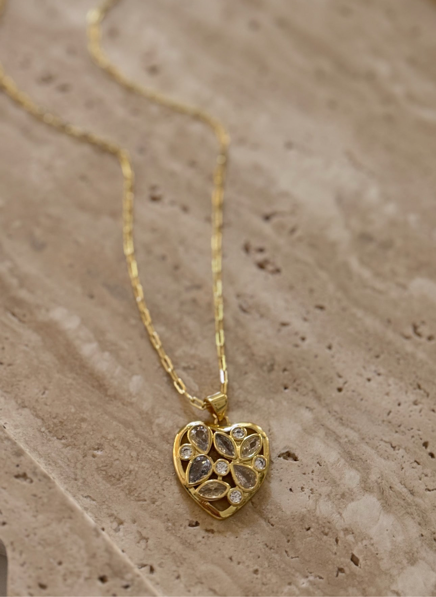Paloma Heart Bezel Necklace