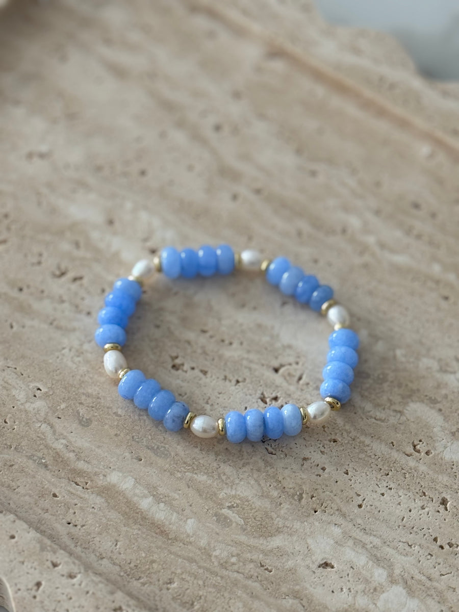 Denim Blue Beaded Bracelets