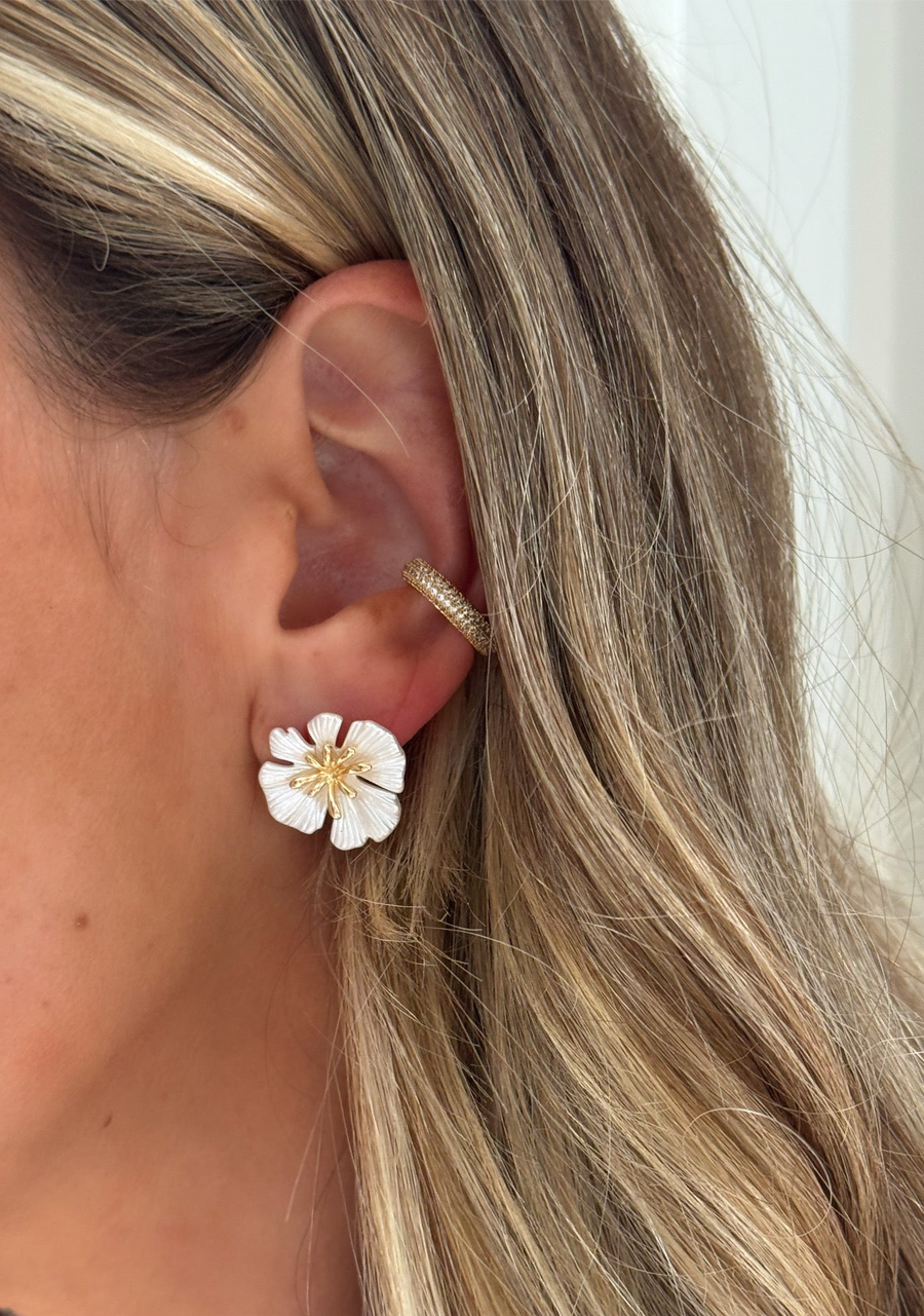 Flower Pearl Studs