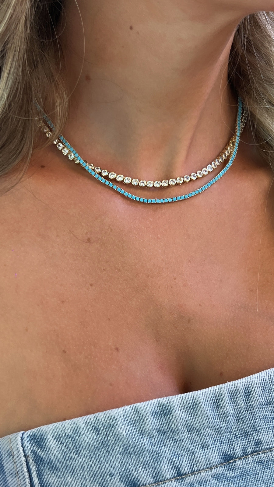Bezel Tennis Necklace