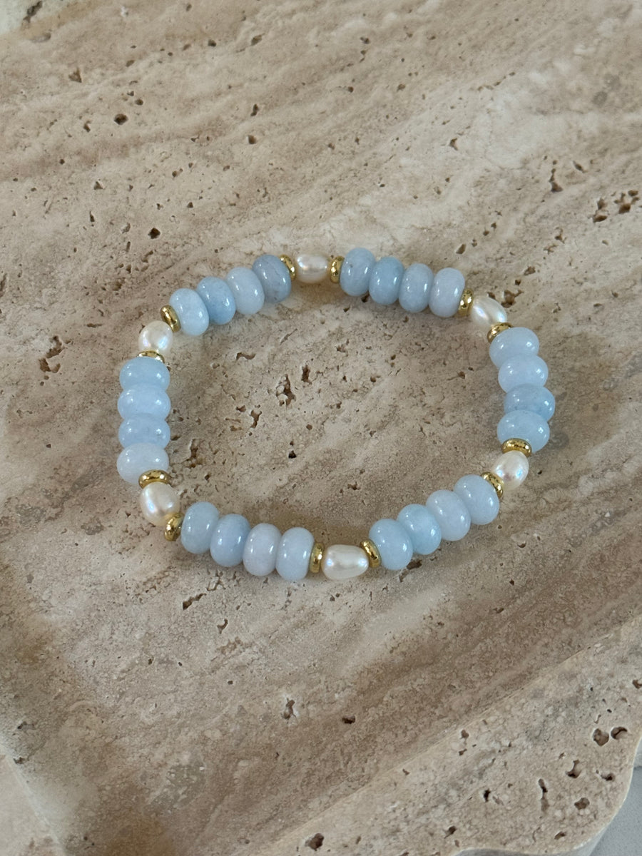 Denim Blue Beaded Bracelets