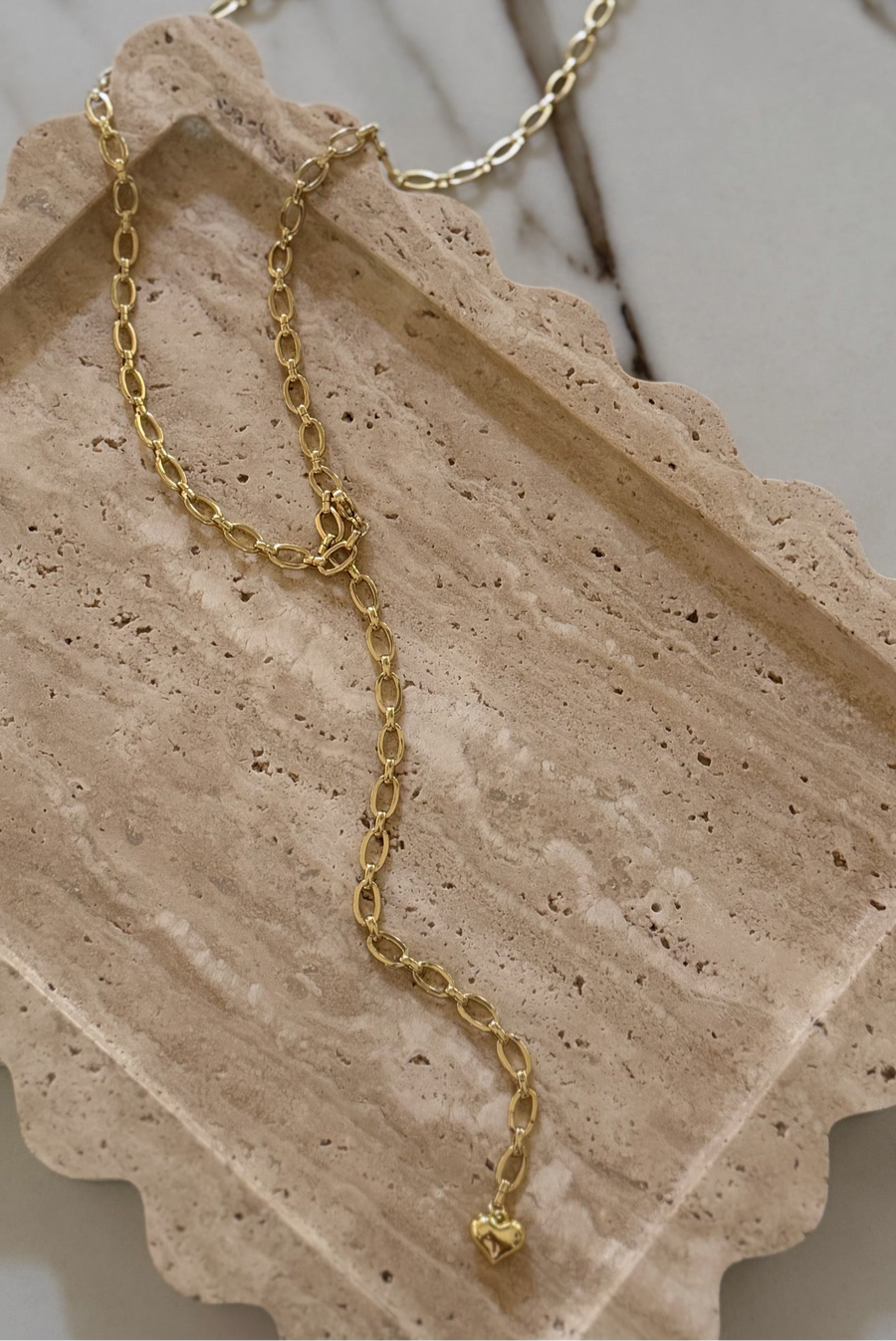 Mini Bubble Heart Lariat