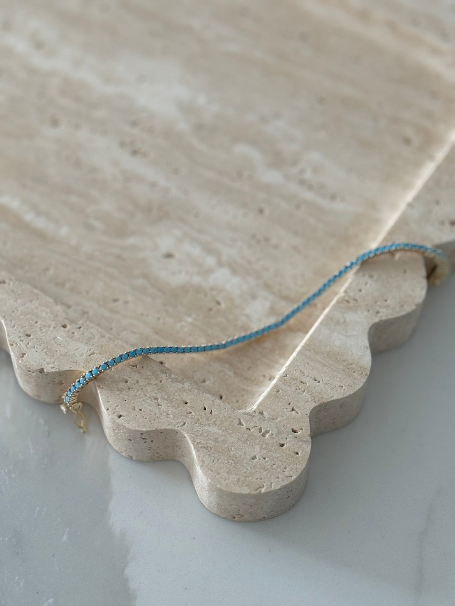 St Tropez Blue Tennis Bracelet