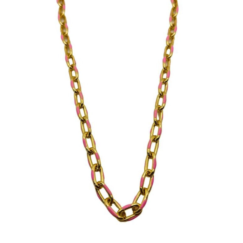 Liv Neon Gold & Enamel Necklace