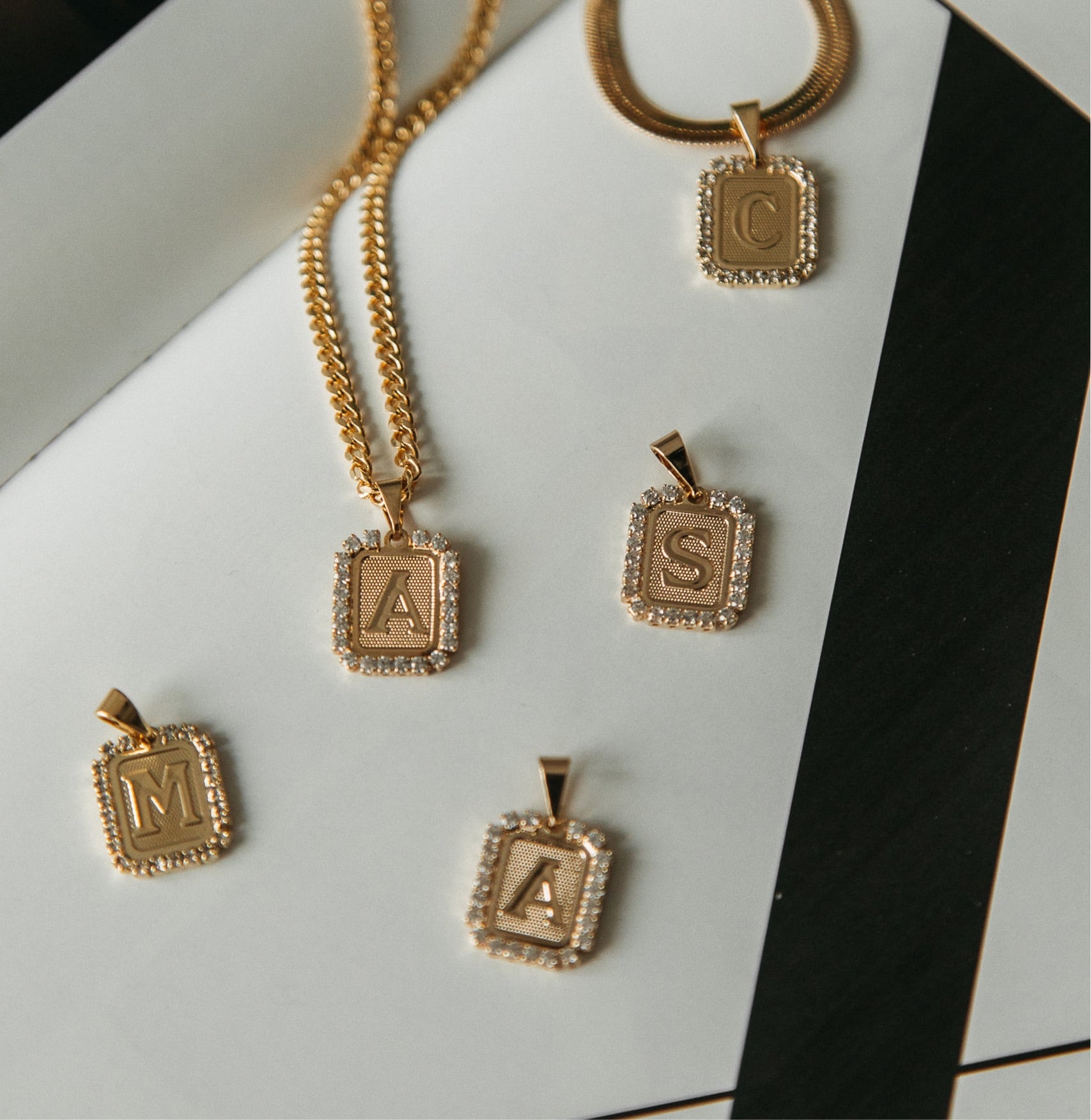 Diamond Initial Pendant